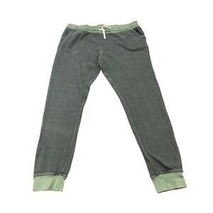 Pact Jogger Pants Mens Medium Green Organic Cotton Waffle Knit Thermal Large